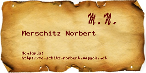 Merschitz Norbert névjegykártya